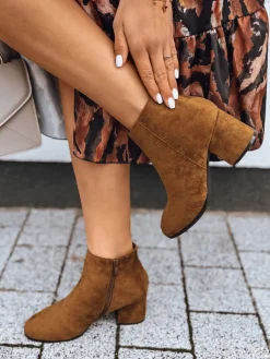 Botki>Dstreet Botki damskie LORNE kamelowe ZY0434