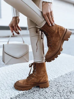 Botki>Dstreet Botki damskie LOVED kamelowe ZY0406