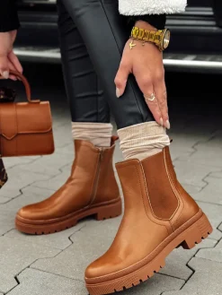 Botki>Dstreet Botki damskie MONDERICO kamelowe ZY0512