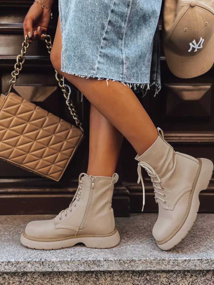Botki>Dstreet Botki damskie MOONSTONE khaki ZY0369