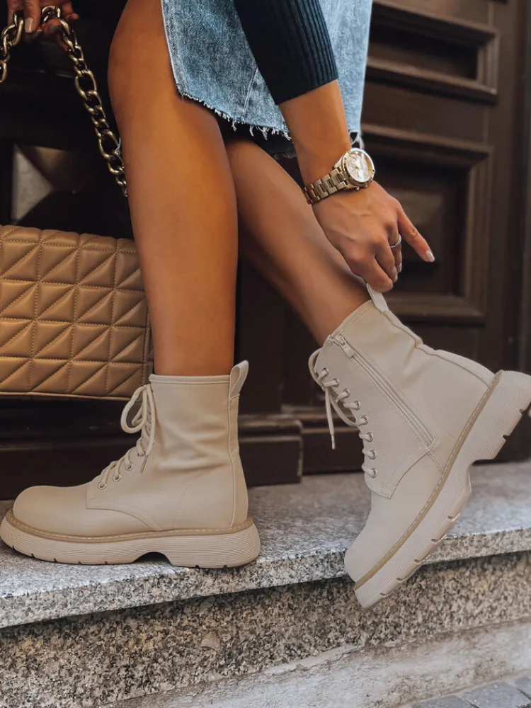 Botki>Dstreet Botki damskie MOONSTONE khaki ZY0369