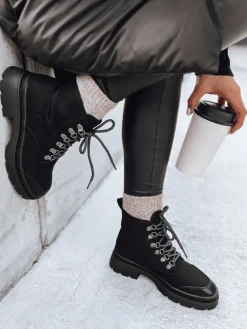 Botki>Dstreet Botki damskie MOSS czarne ZY0445