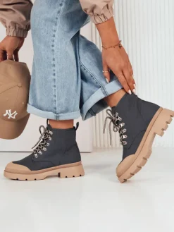 Botki>Dstreet Botki damskie MOSS niebieskie ZY0484