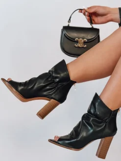 Botki>Dstreet Botki damskie na słupku BOOTSER czarne ZY0815