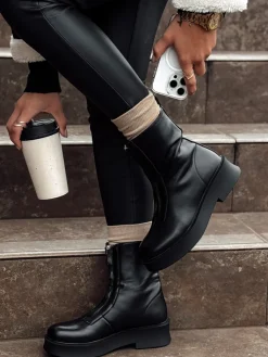 Botki>Dstreet Botki damskie NAVARIIN krótkie czarne ZY0535