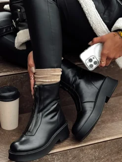 Botki>Dstreet Botki damskie NAVARIIN krótkie czarne ZY0535