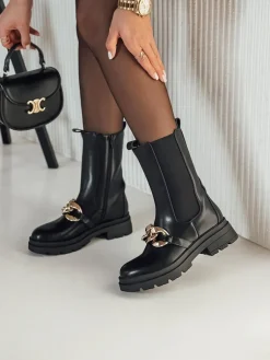 Botki>Dstreet Botki damskie NIGHTWALK czarne ZY0492