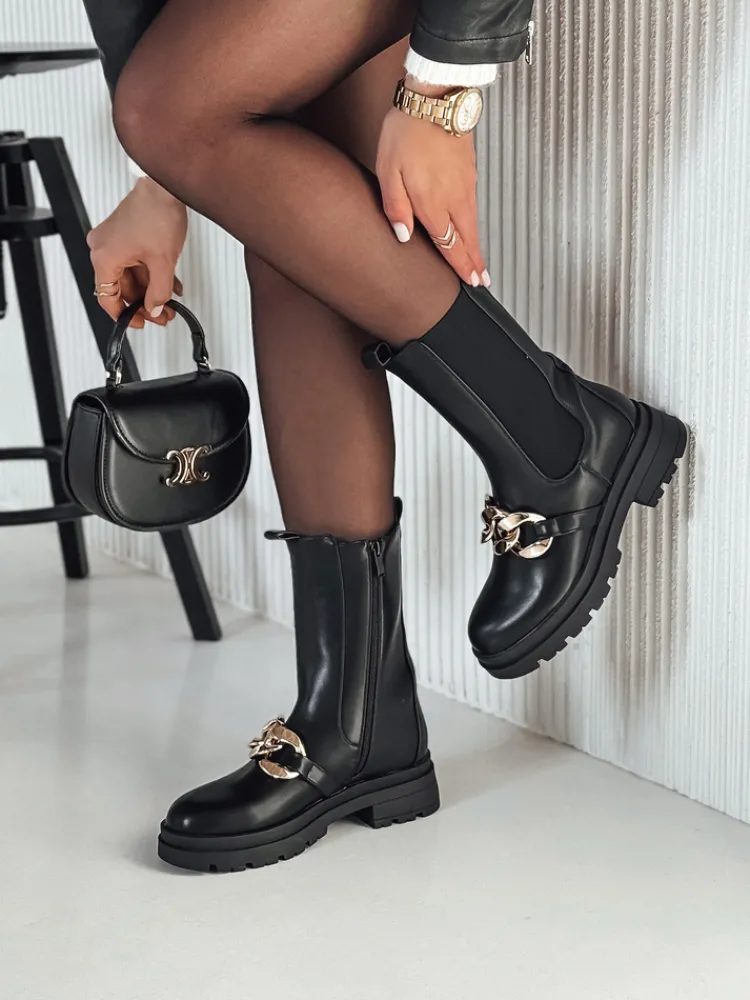 Botki>Dstreet Botki damskie NIGHTWALK czarne ZY0492