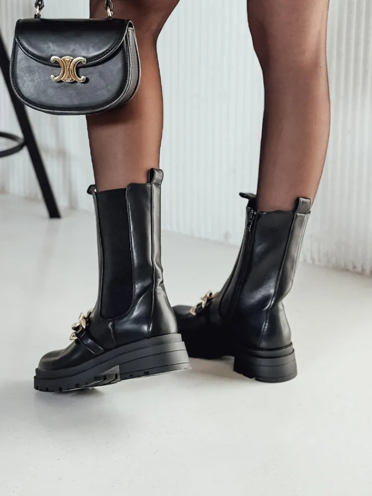 Botki>Dstreet Botki damskie NIGHTWALK czarne ZY0492