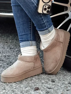 Botki>Dstreet Botki damskie SNOWTRED beżowe ZY0560