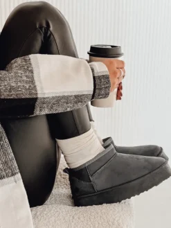 Botki>Dstreet Botki damskie SNOWTRED szare ZY0569