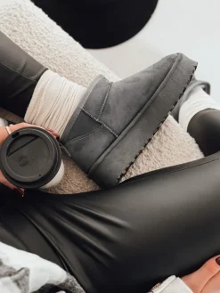 Botki>Dstreet Botki damskie SNOWTRED szare ZY0569