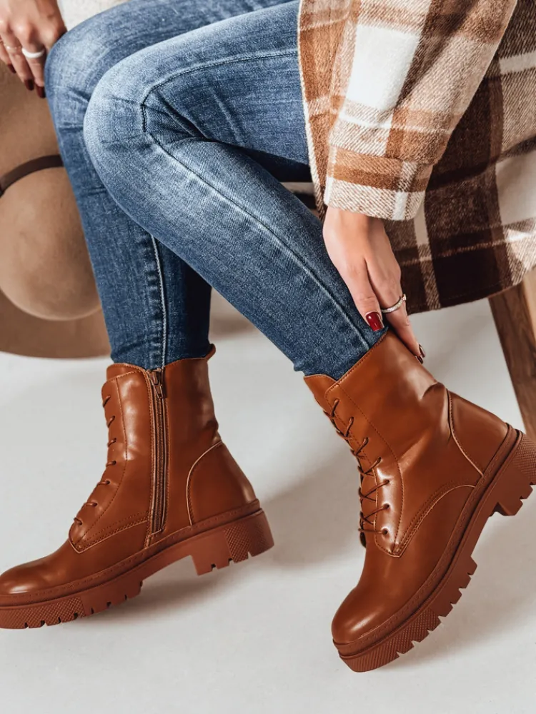 Botki>Dstreet Botki damskie workery STYLOBOSS kamelowe ZY0520