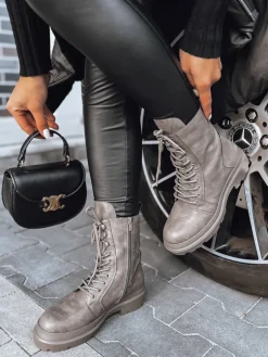 Botki>Dstreet Botki damskie ZILLA szare ZY0444