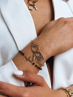 Wyjątkowe Okazje>Dstreet Bransoletka PALOMA czarna LY0093