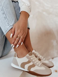 Buty Sportowe|Sneakersy>Dstreet Buty damskie beżowe ZY0781