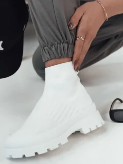 Buty Skarpetkowe>Dstreet Buty damskie skarpetkowe ORCE białe ZY0472