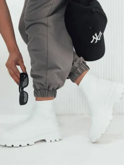 Buty Skarpetkowe>Dstreet Buty damskie skarpetkowe ORCE białe ZY0472