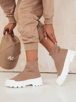 Buty Skarpetkowe>Dstreet Buty damskie skarpetkowe ORCE beżowe ZY0471