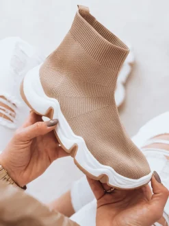 Buty Skarpetkowe>Dstreet Buty skarpetowe damskie SOCKY khaki ZY0114