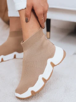 Buty Skarpetkowe>Dstreet Buty skarpetowe damskie SOCKY khaki ZY0114