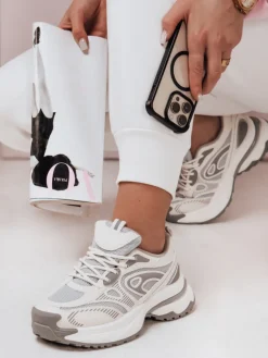 Buty Sportowe|Sneakersy>Dstreet Buty sportowe damskie na platformie AIRBOOS szare ZY0599