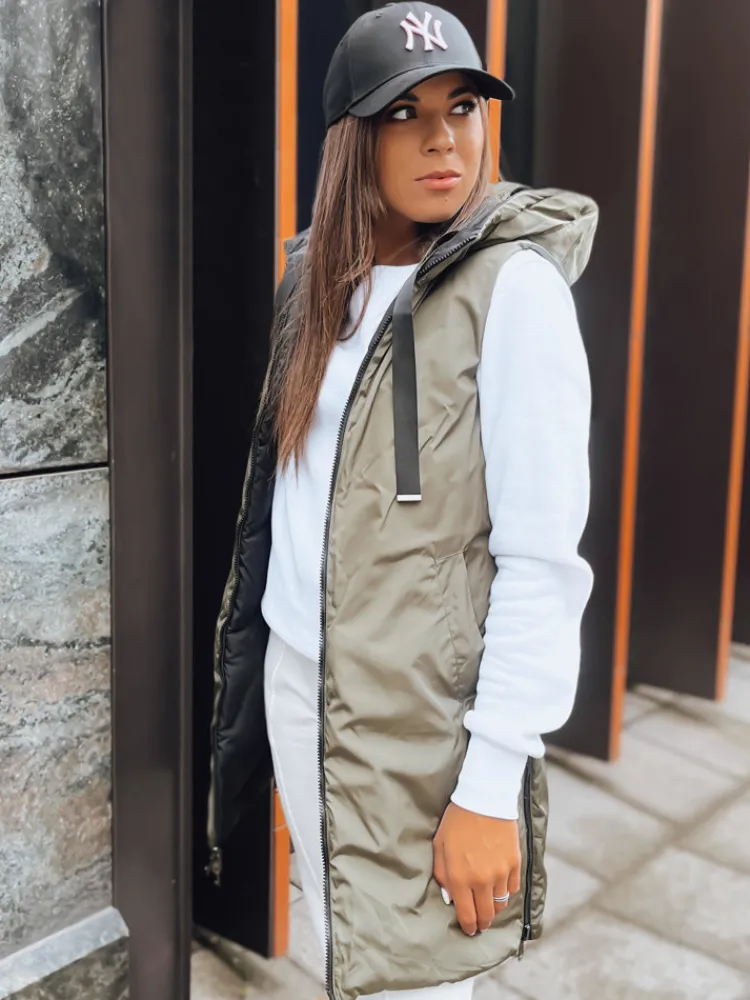 Kamizelki Damskie>Dstreet Czarna dwustronna kamizelka damska ONADE TY3727