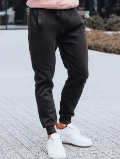 Spodnie Męskie>Dstreet Czarne męskie spodnie dresowe czarne UX2395z