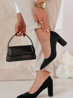 Szpilki>Dstreet Czółenka damskie na słupku STELMI czarne ZY0852