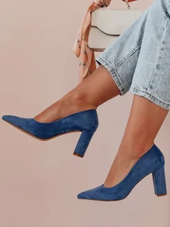 Szpilki>Dstreet Czółenka damskie na słupku STELMI niebieskie ZY0721