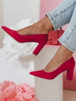 Szpilki>Dstreet Czółenka damskie na słupku STELMI fuksja ZY0720