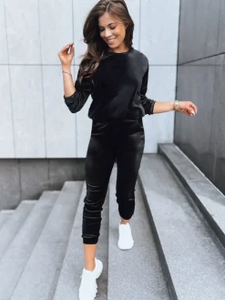 Komplety Damskie>Dstreet Damski dres welurowy VELVET HARMONY czarny AY0879