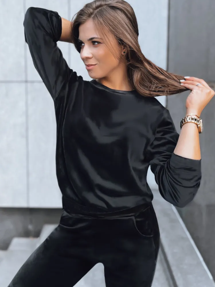 Komplety Damskie>Dstreet Damski dres welurowy VELVET HARMONY czarny AY0879