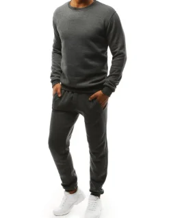 Komplety Dresowe Męskie>Dstreet Dres męski antracytowy AX0038