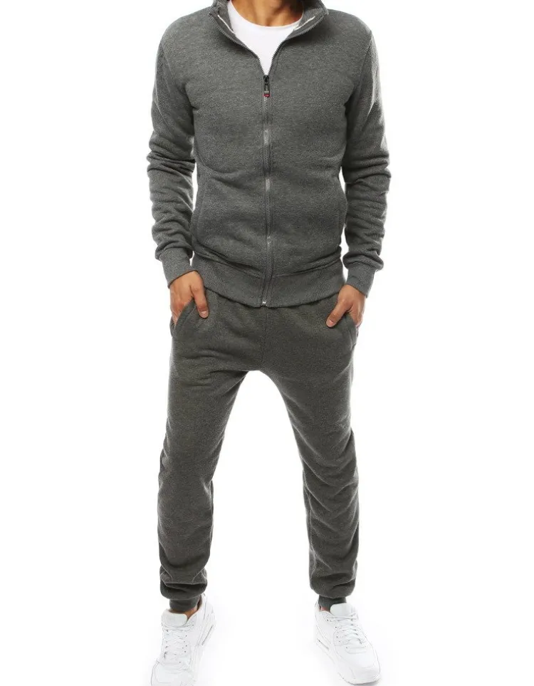 Komplety Dresowe Męskie>Dstreet Dres męski antracytowy AX0230