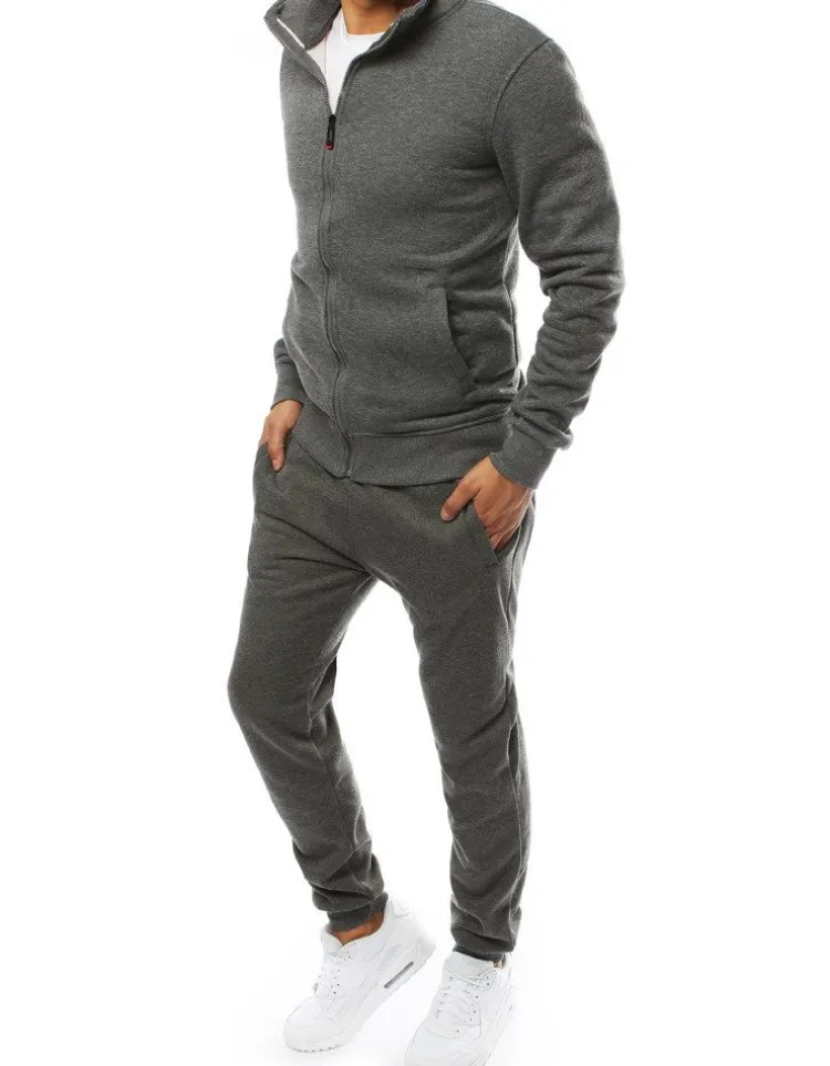 Komplety Dresowe Męskie>Dstreet Dres męski antracytowy AX0230