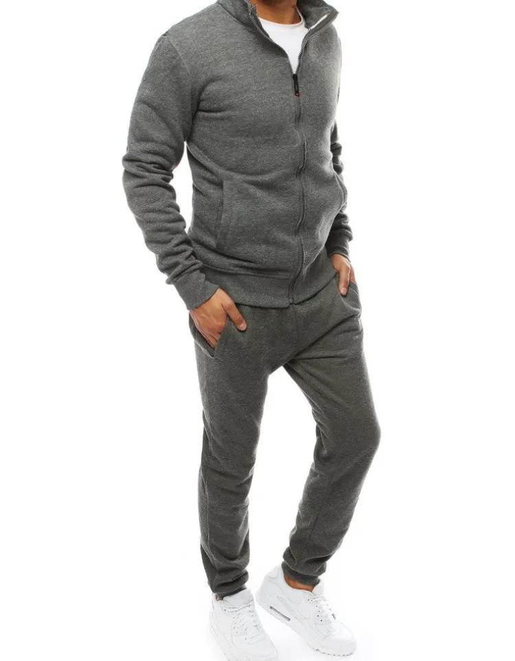 Komplety Dresowe Męskie>Dstreet Dres męski antracytowy AX0230