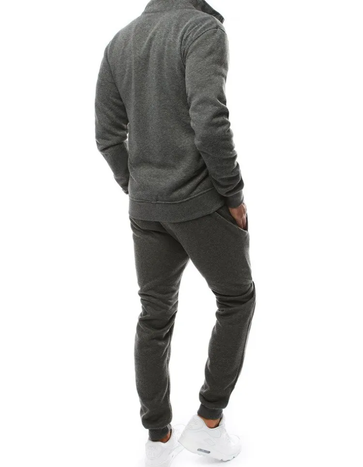 Komplety Dresowe Męskie>Dstreet Dres męski antracytowy AX0230