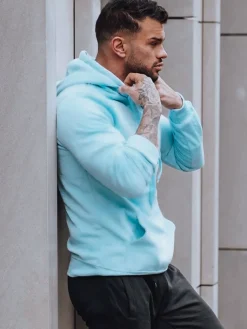 Komplety Dresowe Męskie>Dstreet Dres męski błękitno-czarny AX0750