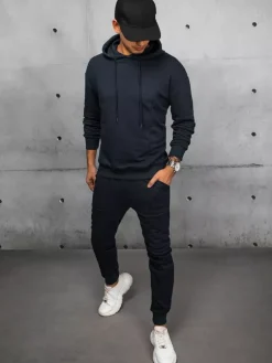 Komplety Dresowe Męskie>Dstreet Dres męski ciemnogranatowy AX0674