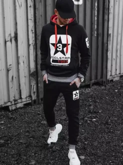 Komplety Dresowe Męskie>Dstreet Dres męski czarny AX0657