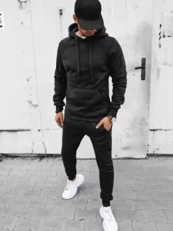 Komplety Dresowe Męskie>Dstreet Dres męski czarny AX0627