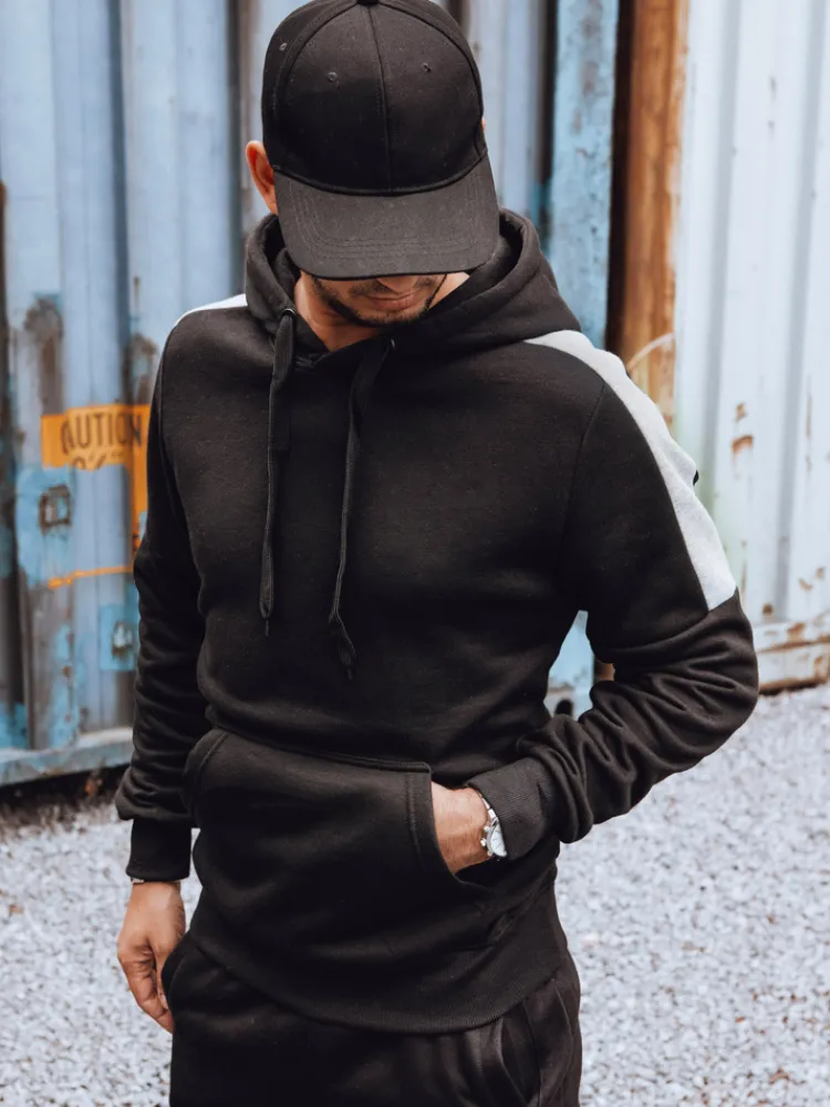 Komplety Dresowe Męskie>Dstreet Dres męski czarny AX0783