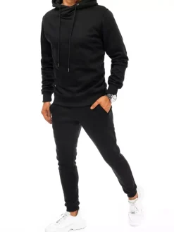 Komplety Dresowe Męskie>Dstreet Dres męski czarny AX0671