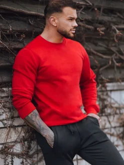 Komplety Dresowe Męskie>Dstreet Dres męski czerwono-czarny AX0739