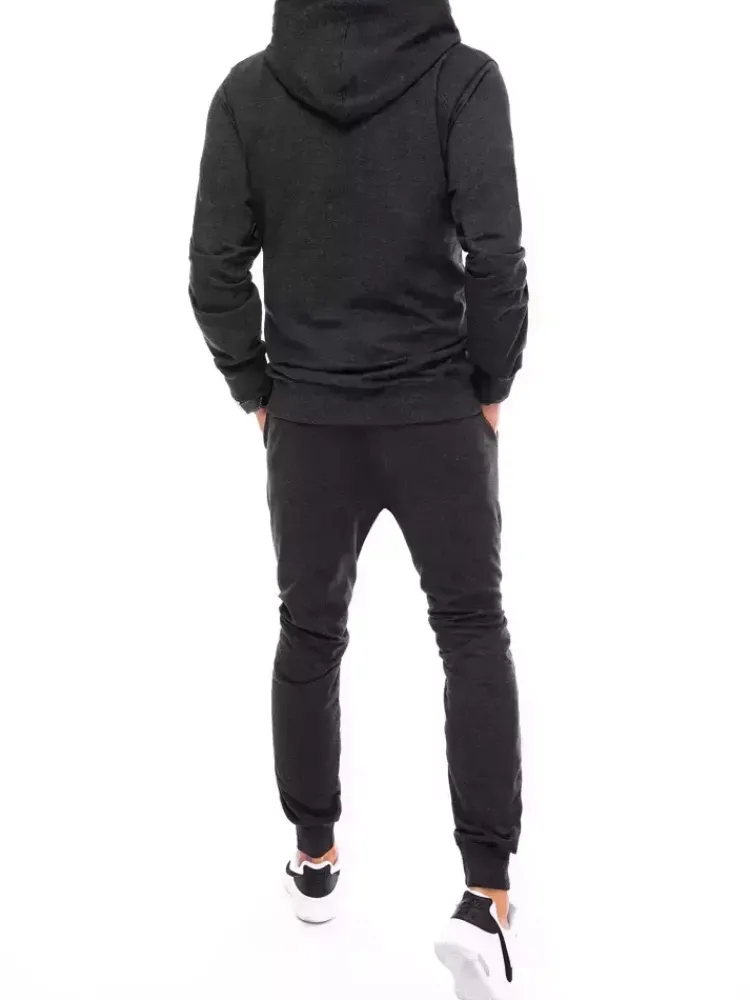 Komplety Dresowe Męskie>Dstreet Dres męski grafitowy AX0540