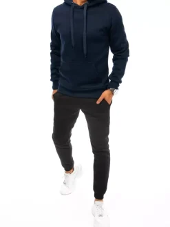 Komplety Dresowe Męskie>Dstreet Dres męski granatowo-czarny AX0631