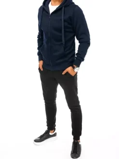 Komplety Dresowe Męskie>Dstreet Dres męski granatowo-czarny AX0628