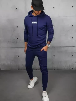 Komplety Dresowe Męskie>Dstreet Dres męski granatowy AX0687