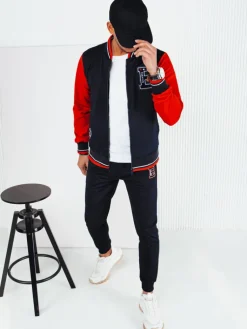 Komplety Dresowe Męskie>Dstreet Dres męski granatowy AX0766